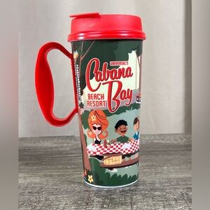 Disney Universal’s Cabana Bay Beach Resort Mug with Red Lid Private Island